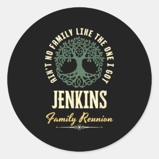Family Reunion 2025 Matching Design - Jenkins  Classic Round Sticker