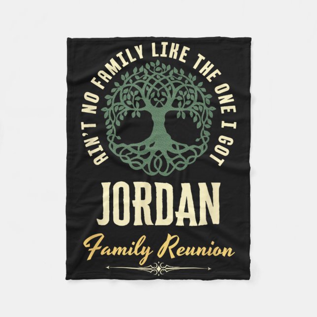 Family Reunion 2025 Matching Design - Jordan  Fleece Blanket (Front)