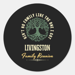 Family Reunion 2025 Matching Design - Livingston Classic Round Sticker