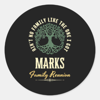 Family Reunion 2025 Matching Design - Marks  Classic Round Sticker
