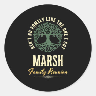 Family Reunion 2025 Matching Design - Marsh  Classic Round Sticker