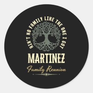 Family Reunion 2025 Matching Design - Martinez  Classic Round Sticker
