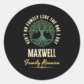 Family Reunion 2025 Matching Design - Maxwell  Classic Round Sticker