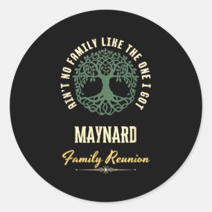 Family Reunion 2025 Matching Design - Maynard Classic Round Sticker