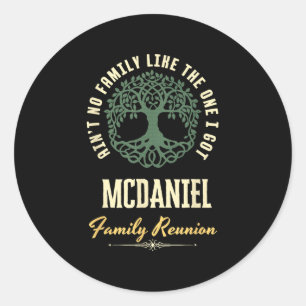 Family Reunion 2025 Matching Design - Mcdaniel Classic Round Sticker