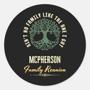 Family Reunion 2025 Matching Design - Mcpherson Classic Round Sticker