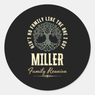 Family Reunion 2025 Matching Design - Miller Classic Round Sticker