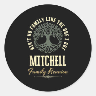 Family Reunion 2025 Matching Design - Mitchell Classic Round Sticker