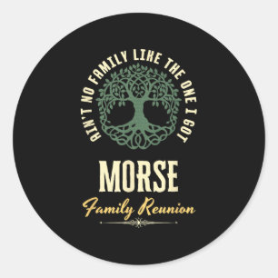 Family Reunion 2025 Matching Design - Morse Classic Round Sticker