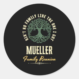 Family Reunion 2025 Matching Design - Mueller  Classic Round Sticker