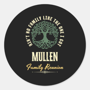 Family Reunion 2025 Matching Design - Mullen  Classic Round Sticker
