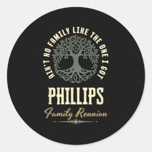 Family Reunion 2025 Matching Design - Phillips Classic Round Sticker
