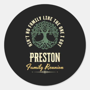 Family Reunion 2025 Matching Design - Preston  Classic Round Sticker