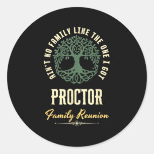 Family Reunion 2025 Matching Design - Proctor Classic Round Sticker