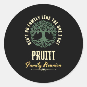 Family Reunion 2025 Matching Design - Pruitt  Classic Round Sticker