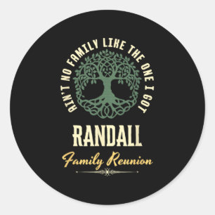 Family Reunion 2025 Matching Design - Randall  Classic Round Sticker