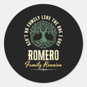 Family Reunion 2025 Matching Design - Romero Classic Round Sticker