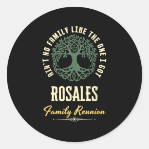 Family Reunion 2025 Matching Design - Rosales Classic Round Sticker