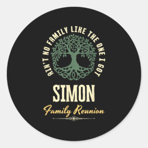 Family Reunion 2025 Matching Design - Simon  Classic Round Sticker