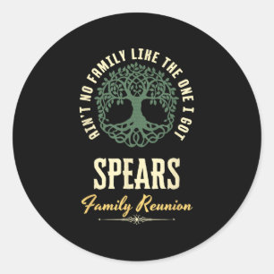 Family Reunion 2025 Matching Design - Spears  Classic Round Sticker