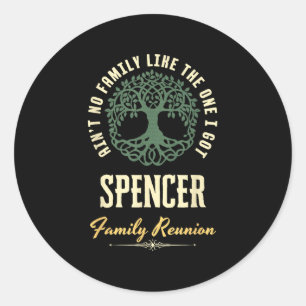 Family Reunion 2025 Matching Design - Spencer Classic Round Sticker