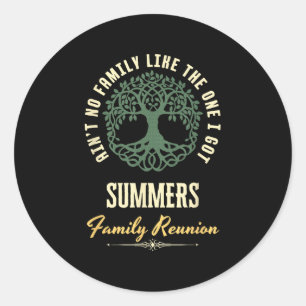 Family Reunion 2025 Matching Design - Summers Classic Round Sticker