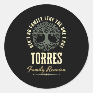 Family Reunion 2025 Matching Design - Torres Classic Round Sticker