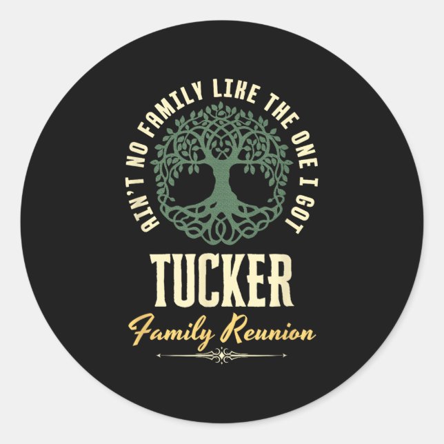 Family Reunion 2025 Matching Design - Tucker  Classic Round Sticker (Front)