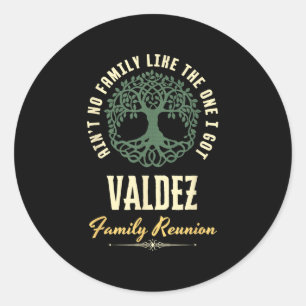 Family Reunion 2025 Matching Design - Valdez Classic Round Sticker