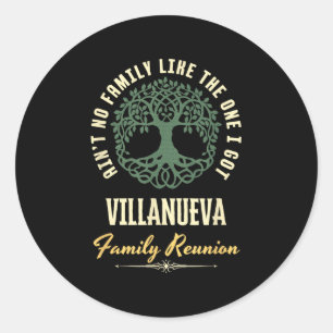 Family Reunion 2025 Matching Design - Villanueva Classic Round Sticker