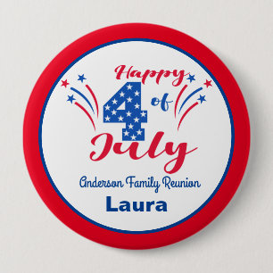 Family Reunion 4th of July Celebration 10 Cm Round Badge