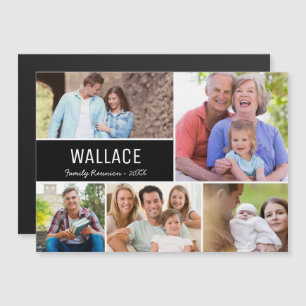 Family Reunion 5 Photo Collage Custom Family Name 