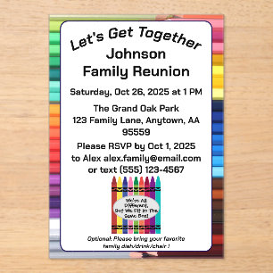 Family Reunion Acrylic Invitation Card