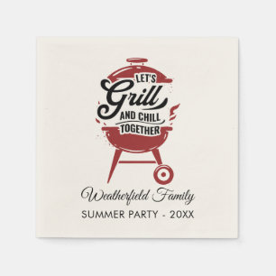 Family Reunion Annual BBQ Summer Party Custom Napkin