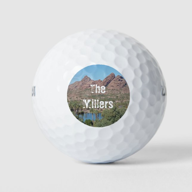 Family Reunion Arizona Landscape Photo Keepsake Golf Balls (Front)