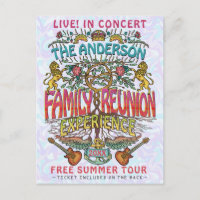 Family Reunion Band Concert Ticket Theme Retro 70s
