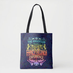 Family Reunion Band Retro 70s Concert Logo Neon Tote Bag