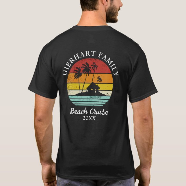 Family Reunion Beach Cruise Matching Custom T-Shirt (Back)