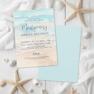 Family Reunion Beach Party Invitation