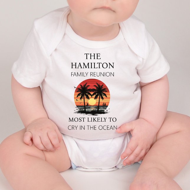 Family Reunion Beach Shirt (Beach Family Reunion  Custom saying T-shirt with family names on back)