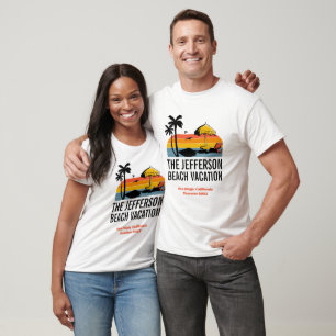 Family Reunion Beach Vacation Retro Sunset Custom T-Shirt
