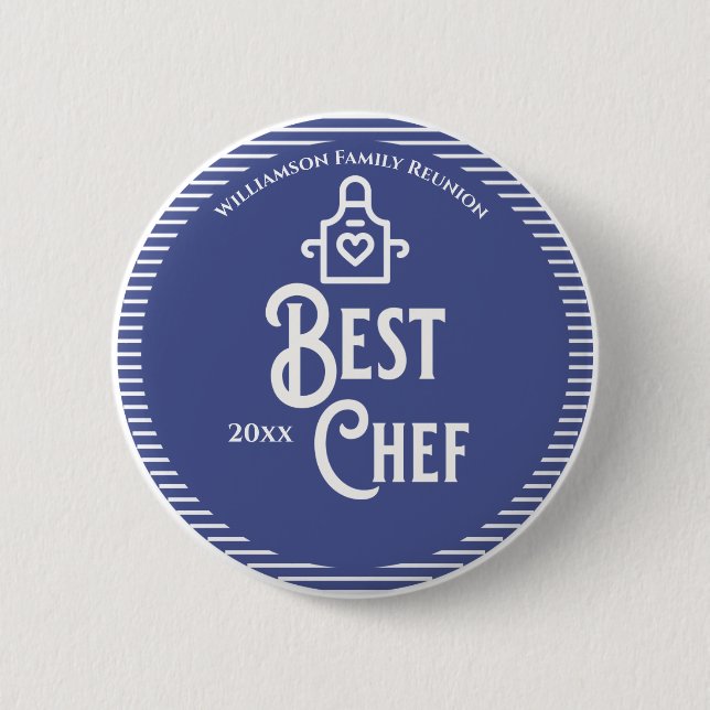 Family Reunion Best Chef Prize Award 6 Cm Round Badge (Front)
