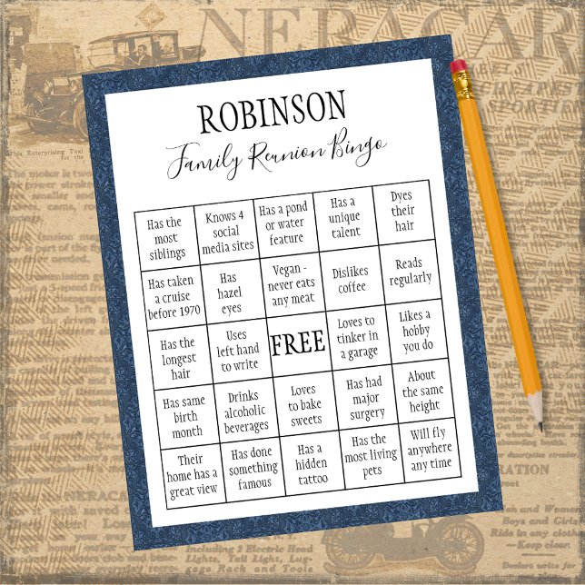 Family Reunion Bingo Game #3 (Creator Uploaded)