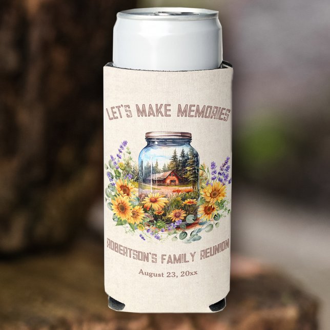 Family Reunion Birthday Forest Cabin  Seltzer Can Cooler (Family Reunion Birthday Forest Cabin Seltzer Can Cooler)