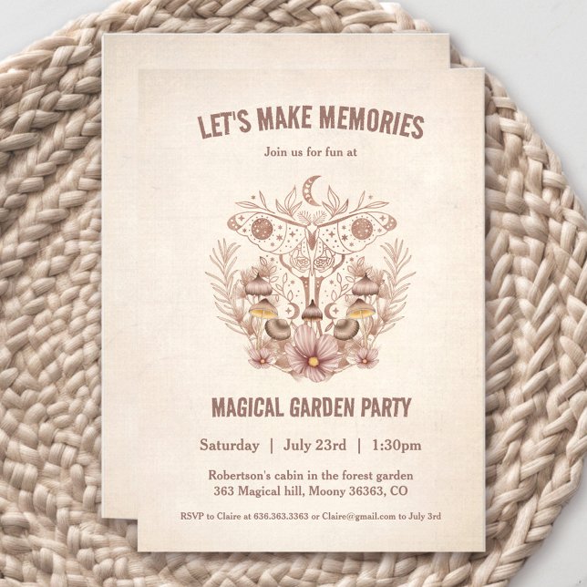 Family Reunion Birthday Magical Celestial Party Invitation (Family Reunion Birthday Magical Celestial Party Invitation)