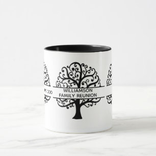 Family Reunion Black Family Tree Modern Drawing Mug
