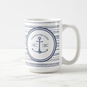 Family Reunion Blue Anchor  Coffee Mug