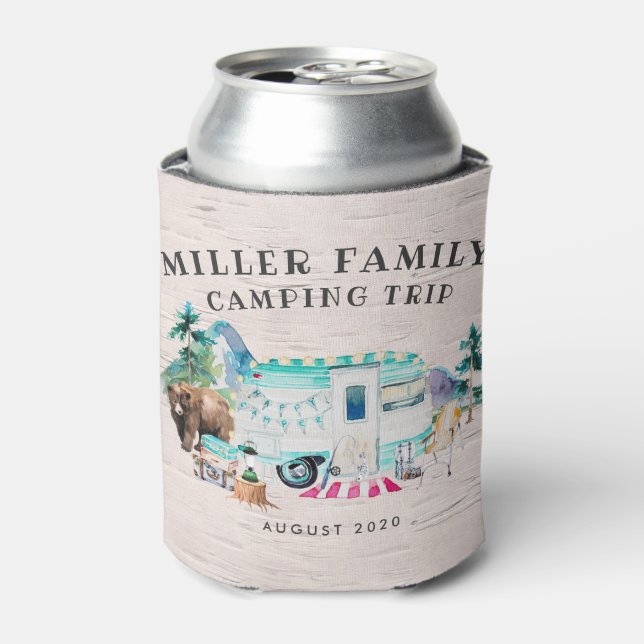 Family Reunion Camping Road Trip Personalised Can Cooler (Can Front)