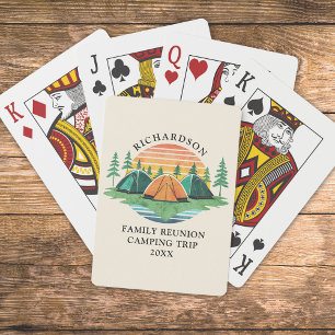 Family Reunion Camping Trip Vacation Playing Cards