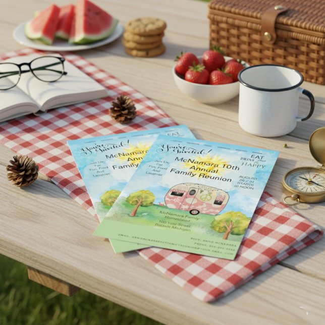 Family Reunion Camping Weekend Invitation (Family Reunion Camping Weekend Invitation)